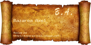 Bazarea Axel névjegykártya